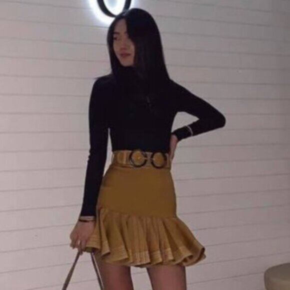 RARE! Zimmermann Ninety Six Zippy Safari Flip Skirt Size 2 Medium b92E - Picture 2 of 8